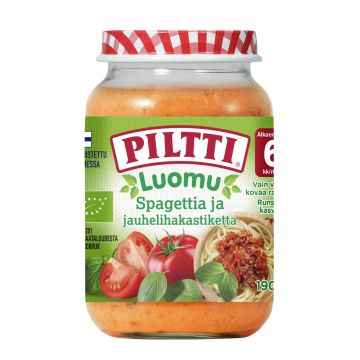 PILTTI SPAGHETTIA JA JAUHELIHA- KASTIKETTA LUOMULASTENATERIA 6 KK