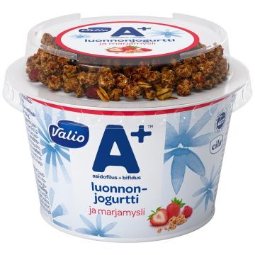 VALIO A+ LUONNONJOGURTTI JA MARJAMYSLI LAKTON 200 G