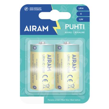 AIRAM PUHTI PARISTO C 2-PACK LR14