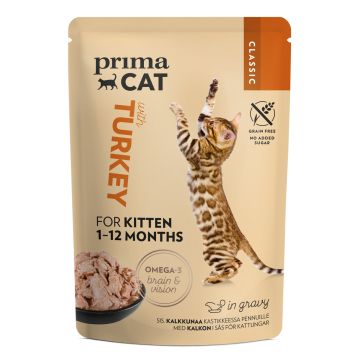 PRIMACAT CLASSIC KALKKUNAA KASTIKKEESSA PENNUT 85 G