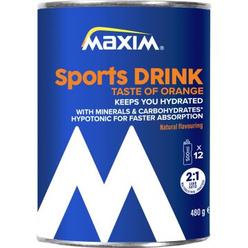 MAXIM SPORTS DRINK FRESH ORANGE URHEILUJUOMAJAUHE 480 G