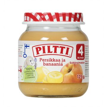 PILTTI BANAANI-PERSIKKA 4KK 125 G