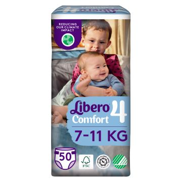 LIBERO COMFORT TEIPPIVAIPPA KOKO 4 7-11KG 50 KPL