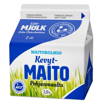 MAITOKOLMIO KEVYTMAITO 2DL 200 ML