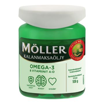 MÖLLER OMEGA-3 & VITAMIINIT A-D MSC 120 KPL