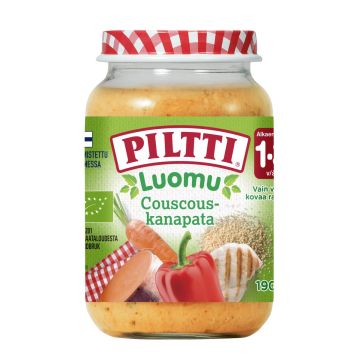 PILTTI COUSCOUS-KANAPATA LUOMU LASTENATERIA 1-3V 190 G