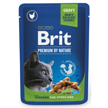 BRIT PREMIUM CAT ANNOSP. STER. GRAVY CHICKEN 100 G