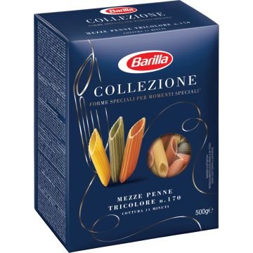 BARILLA MEZZE PENNE TRICOLORE 500 G