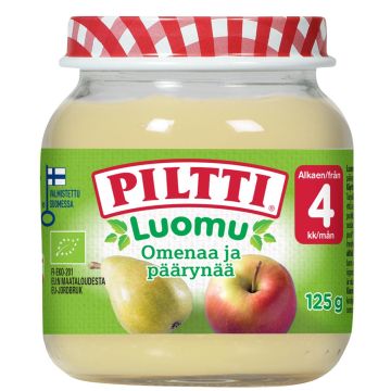 PILTTI OMENAA JA PÄÄRYNÄÄ LUOMU HEDELMÄSOSE 4KK 125 G