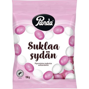 PANDA SUKLAASYDÄN PIPARMINTUN MAKUISIA SUKLAARAKEITA 150 G