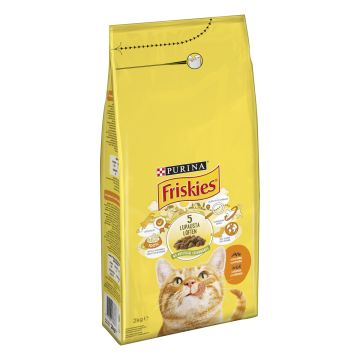 PURINA FRISKIES KISSAN TÄYSRAVINTO ADULT KANAA JA KASVIKSIA 2 KG