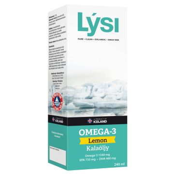 LYSI OMEGA-3 LEMON KALAÖLJY 240 ML