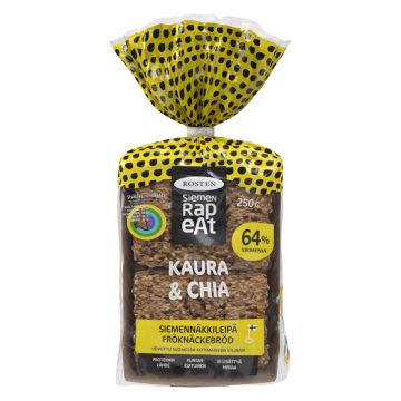 ROSTEN SIEMEN RAPEAT KAURA & CHIA SIEMENNÄKKILEIPÄ 250 G