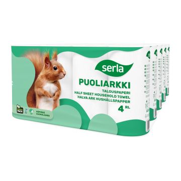 SERLA SÄKKI PUOLIARKKI TALOUSPYYHE 20RL 20 KPL