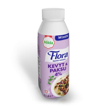 FLORA RUOKA KEVYT JA PAKSU 4% LAKTON 250 ML