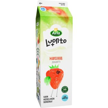 ARLA LUONTO+ AB MANSIKKAJOGURTTI LAKTON 1KG