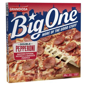 GRANDIOSA BIG ONE PAN PIZZA DOUBLE PEPPERONI 590 G