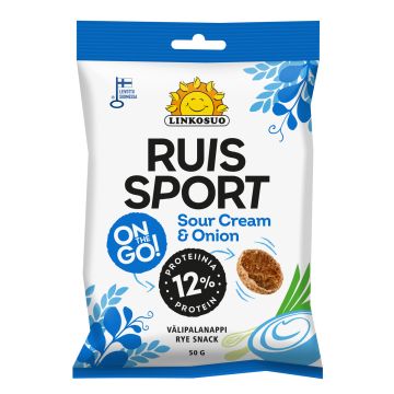 LINKOSUO RUIS SPORT PIENET RUISNAPIT SOUR CREAM & ONION 50 G