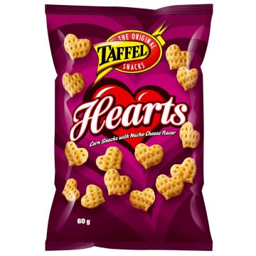 TAFFEL HEARTS MAISSISNACKS 60 G