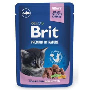 BRIT PREMIUM BY NATURE CAT ANNOSP. KITTEN WHITE FISH 100 G